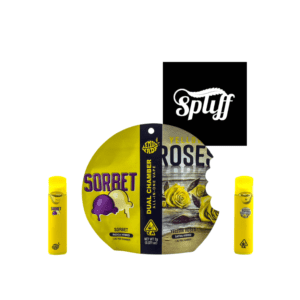 Lemonnade and cookies Dual Disposable Weed Vape Sorbet and Yellow Roses pen at Spliff Nation Dispensary in Washington D.C.