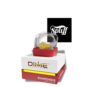 Dime Industries Diamonds Concentrate 1 gram premium cannabis extract displayed in branded packaging from Spliff Nation Dispensary.