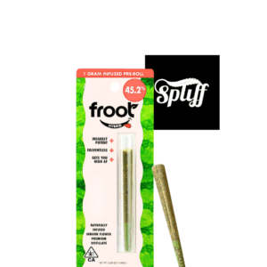 Froot Hybrid Infused Pre-Roll 1 gram solventless cannabis pre-roll provided by Spliff Nation Dispensary in Washington D.C.