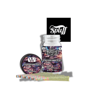 Lift Tickets Live Resin Infused Pre-Rolls 5-pack jar with colorful