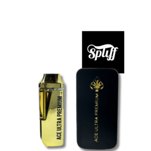 Ace Ultra Premium 2g Gold Vape Cart – Now at Spliff Nation Dispensary Washington DC with Rechargeable Charging Case