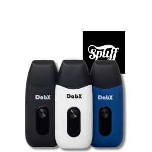 The Kind Pen DabX dual-use wax and 510 cartridge vaporizer device in black white and blue. Spliff Dispensary in Washington DC