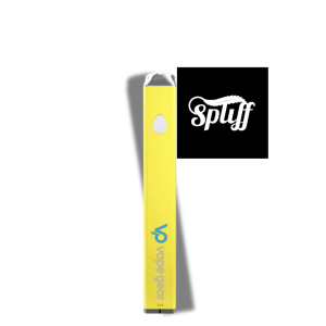 Vape Gear Twist Cube 510 battery in yellow cube-style design, adjustable voltage vape pen battery compatible with 510 cartridges available at Spliff Nation Dispensary in Washington DC