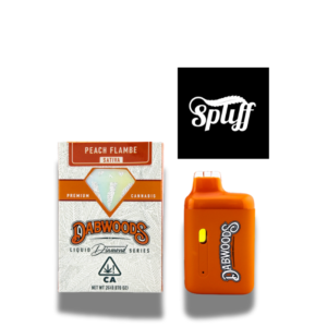 Dabwoods Peach Flambé Sativa Vape – 2g Liquid Diamond Dabwoods Disposable in DC