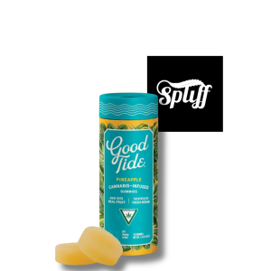 Good Tide Pineapple solventless hash rosin THC gummies 10-pack cannabis infused edibles at Spliff weed Dispensary in Washington DC