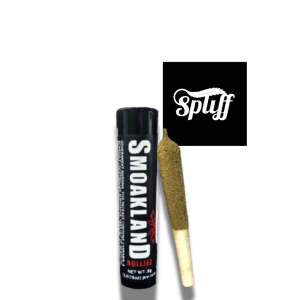 Smokeland infused pre-roll with oil and keef 0.5g 43.3% THC premium cannabis joint at Spliff Nation Dispensary Washington DC