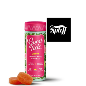 Good Tide Good Vibes Guava Cannabis-Infused Gummies 100mg THC - solventless hash rosin edibles at Spliff Nation Dispensary in Washington DC