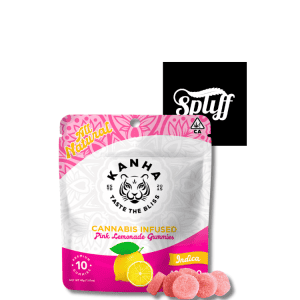 Kanha Pink Lemonade Indica Gummies 100mg THC 10 pack Spliff Nation Dispensary Washington DC