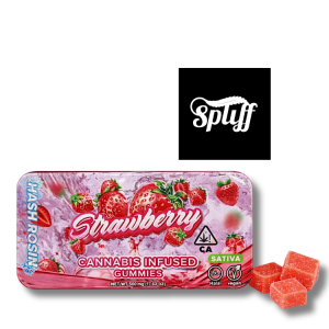 Muha Meds Strawberry 500mg Hash Rosin Gummies Sativa at Spliff Nation Dispensary Washington DC