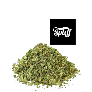 Sour Diesel shake strain pile product photo with Spliff logo - Washington DC