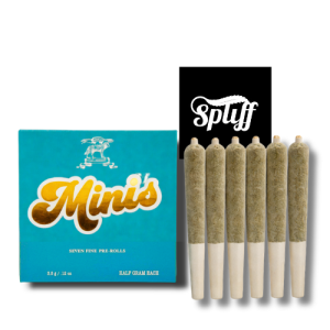 Lobo Minis Lemon Cake 7 pack pre-rolls with half gram joints totaling 3.5 grams of hybrid cannabis flower