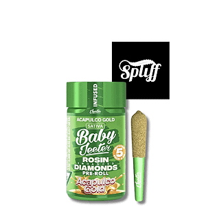 Baby Jeeter Rosin Diamonds Acapulco Gold five-pack infused pre-rolls