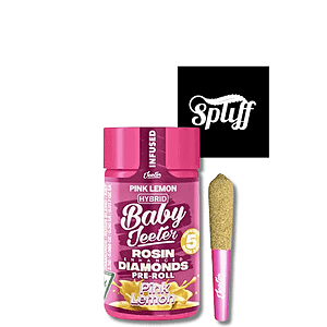 Baby Jeeter Pink Lemon Rosin Diamonds five-pack infused pre-rolls