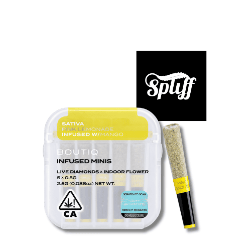 Boutiq Pink Lemonade x Mango live diamonds infused mini pre-roll 5-pack in Washington DC