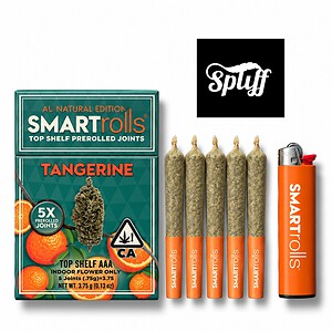 Smart Rolls Tangerine five pre-rolled joints with torch lighter at Spliff Nation Dispensary DC