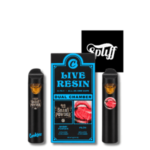 Cookies Baby Powder x Pilon 2g dual-chamber disposable vape in Washington DC