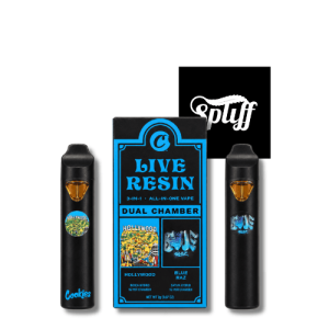 Cookies Hollywood x Blue Raz 2g dual-chamber disposable vape in Washington DC