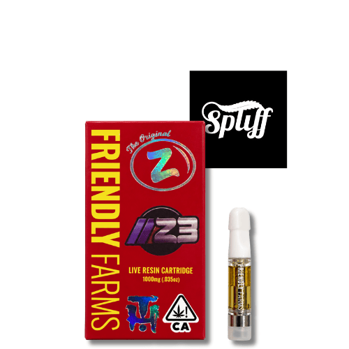 Friendly Farms Z3 1g live resin cartridge in Washington DC